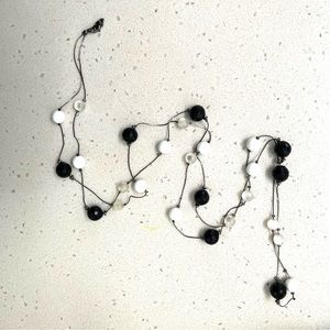 3 for $20 - 61” beaded necklace black and white